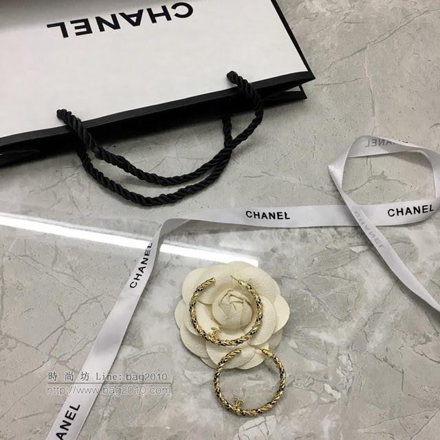 chanel耳環 專櫃最新款 爆款香奈兒耳環 黑藍兩色  gzsc1286